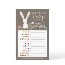 Double Sided Emoji Baby Shower Game A Little Bunny