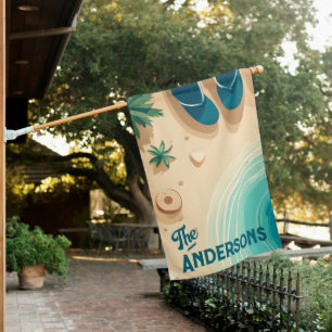 Double Sided Flips on the Beach Signature House Flag
