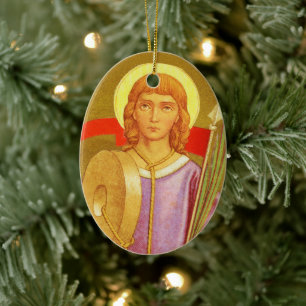 Double-sided Florian of Lorch (PM 03) Ceramic Ornament