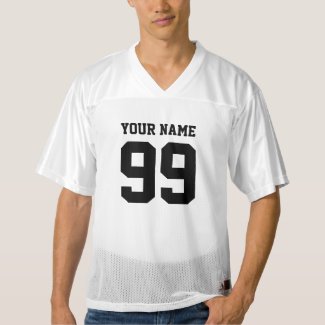 Double sided football jersey with custom number