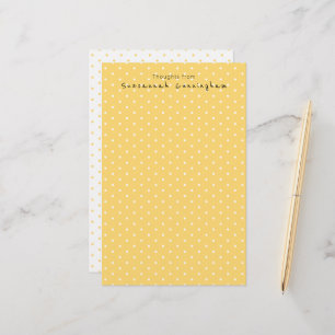 Double Sided Fun Polka Dot Pattern Custom Name Stationery