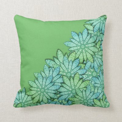 Double Sided Gorgeous Modern Floral Indoor Outdoor Pillow