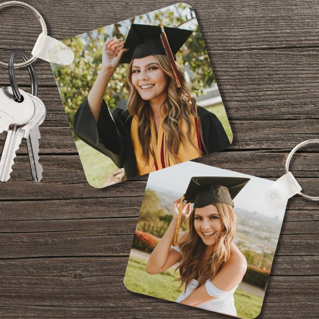 Double Sided Graduation Two Photo Keychain (Double Sided Graduation Two Photo keychain)