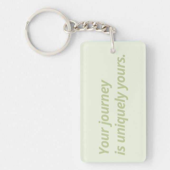 Double-Sided Green & Purple Inspirational Keychain (Front)