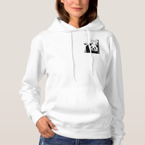 Double Sided Hamlet Quote Panda Bear Womens Hoodie