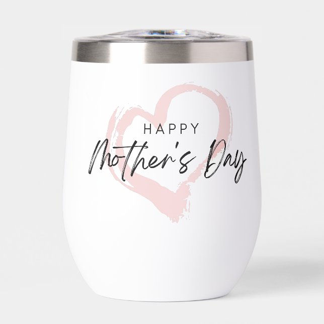 Double Sided Happy Mothers Day Thermal Wine Tumbler (Front)