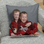 Double Sided Holiday Photo Throw Pillow<br><div class="desc">Upload your own holiday photos to this photo pillow gift! Memories and photos are the perfect way to decorate for the Christmas holiday! Choose two photos of memories you always want to cherish and remember throughout the holiday season and decorate your couch or bed with them using this beautiful pillow!...</div>