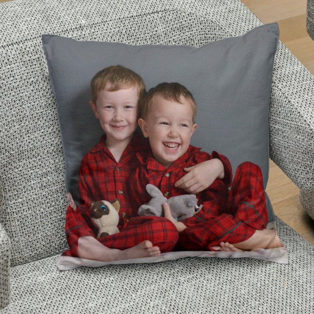 Double Sided Holiday Photo Throw Pillow (Creator Uploaded)