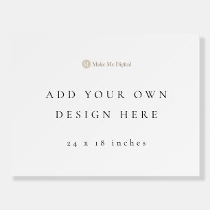 DOUBLE-SIDED Horizontal 24x18 inch  Foam Board