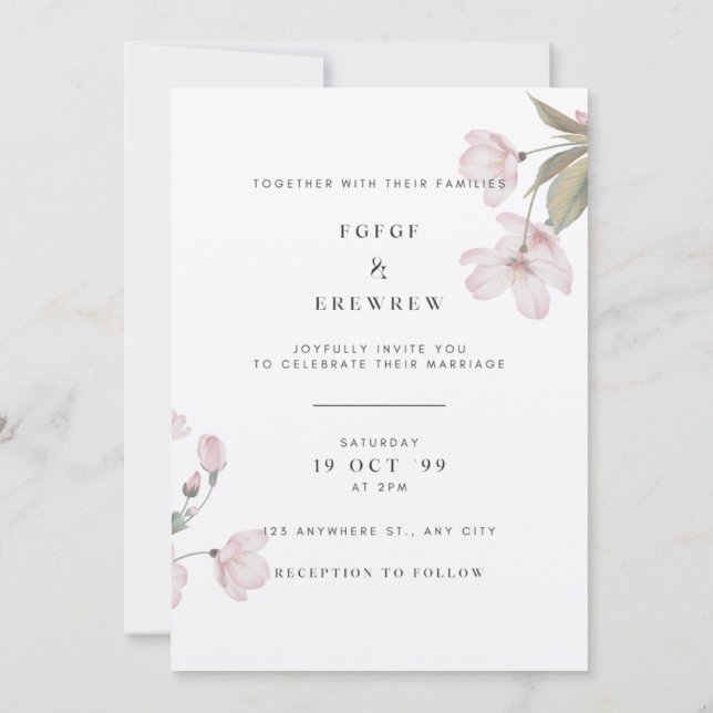double sided invitation card (Back)
