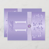 Double-sided Lavender Floral Table Number (Front/Back)