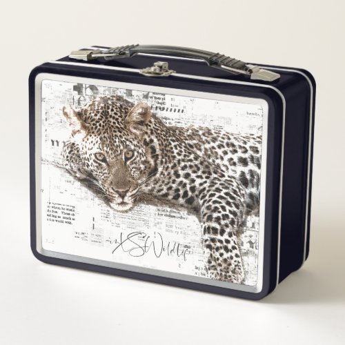 Double Sided LAZY Leopard Lunch Box