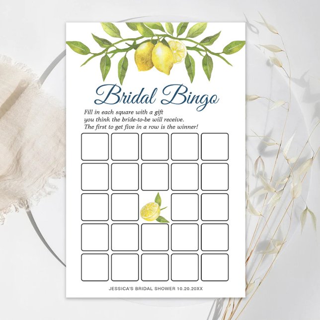 DOUBLE SIDED Lemon & Greenery Bridal Shower Game (Creator Uploaded)