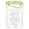DOUBLE SIDED Lemons & Greenery Bridal Shower Game