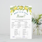 DOUBLE SIDED Lemons & Greenery Bridal Shower Game (Standing Front)