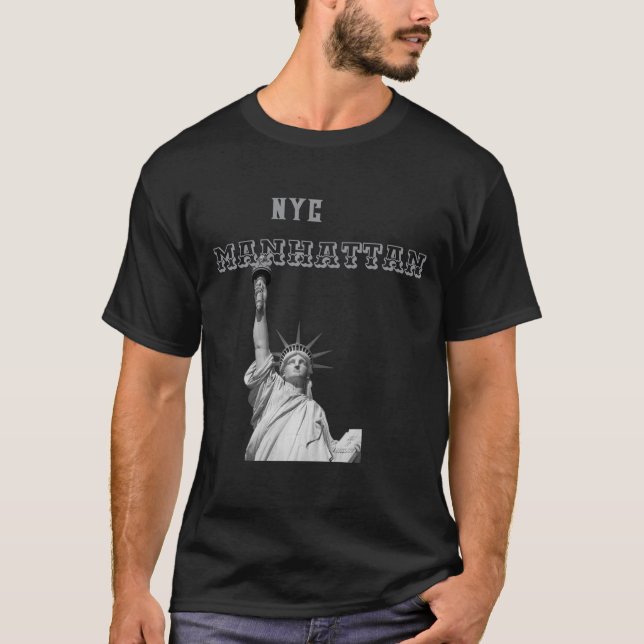 Double Sided Liberty Statue Nyc Manhattan Men's T- T-Shirt (Front)