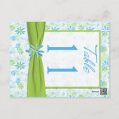 Double-sided Lime, Blue, White Table Number (Back)