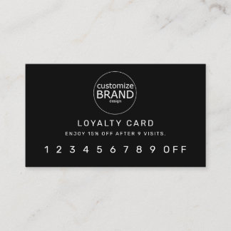 Double Sided Logo Black Professional Loyalty Card