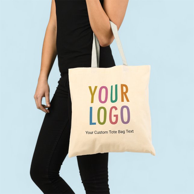 Double Sided Logo Tote Bag 100% Cotton No Minimum (MISOOK 15.75 x 15.25 inch Tote Bag with Logo)