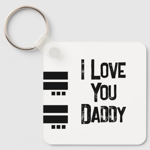 Double sided love daddy add name white black photo keychain