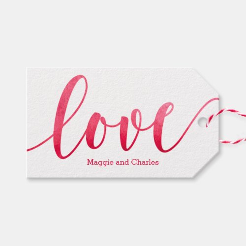 Double Sided Love Valentines Day Gift Tags