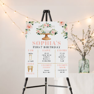 Double Sided Milestone First Birthday and Favors Foam Board