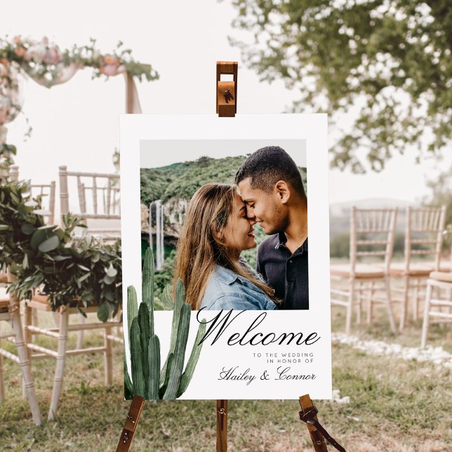 Double Sided Modern Saquaro Cactus Welcome Sign (Creator Uploaded)