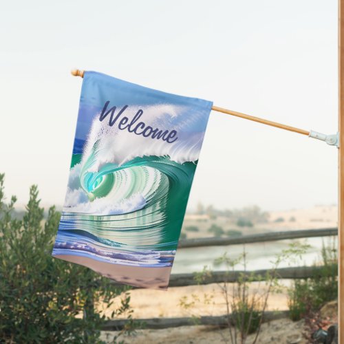  Double Sided Ocean Surf Signature  House Flag