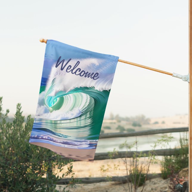  Double Sided Ocean Surf Signature  House Flag (Insitu (Back))