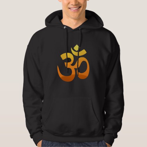 Double Sided Om Mantra Symbol Yoga Mens Hoodie