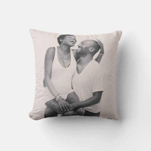 Double Sided Personalized Photo Custom Throw Pillow (Front)