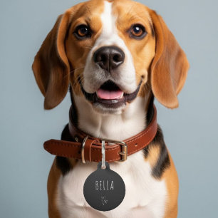 Double-sided pet ID tag, silent collar accessory Tag