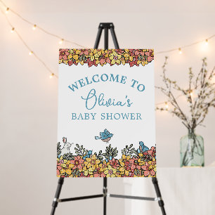 Double Sided Photo Baby Shower Welcome Keepsake Foam Board