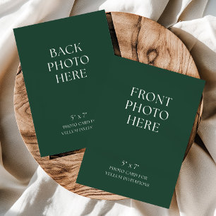 Double-Sided Photo Card for Vellum Wedding Invite
