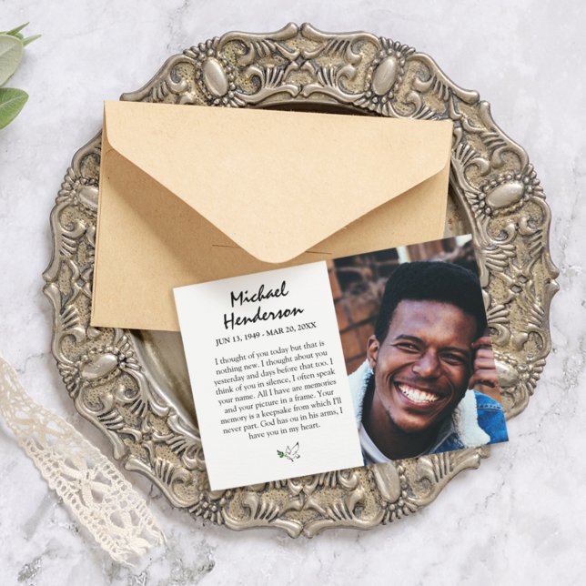 Double Sided Photo Funeral Thank You Card (Creator Uploaded)