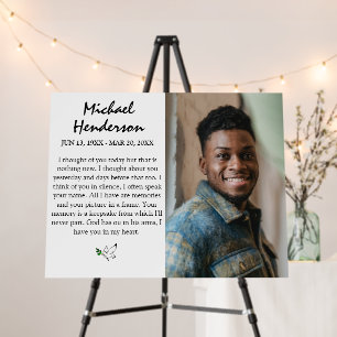 Double Sided Photo Funeral Thank You Foam Board