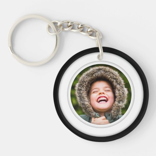 Double Sided Photo Template Circle Acrylic Keychain