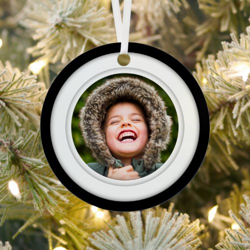 Double Sided Photo Template Circle Metal Ornament