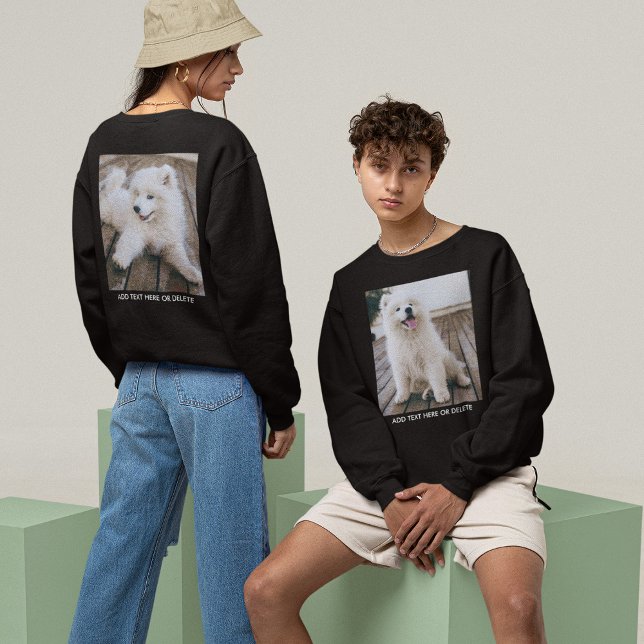 Double Sided Photo Text Sweatshirt (Creator Uploaded)