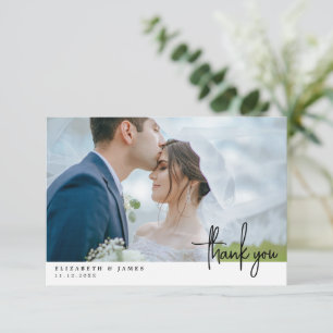 Double Sided Photo Wedding Thank You Card