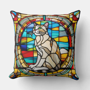 Double-Sided Pillow: Neon Yarn Ascent Throw Pillow