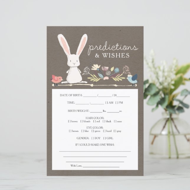 Double Sided Predictions A Little Bunny Baby Game (Standing Front)