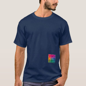 Double Sided Print Add Image Logo Mens Modern T-Shirt