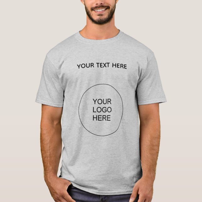 Double Sided Print Company Logo Here Mens T-Shirt (Front)