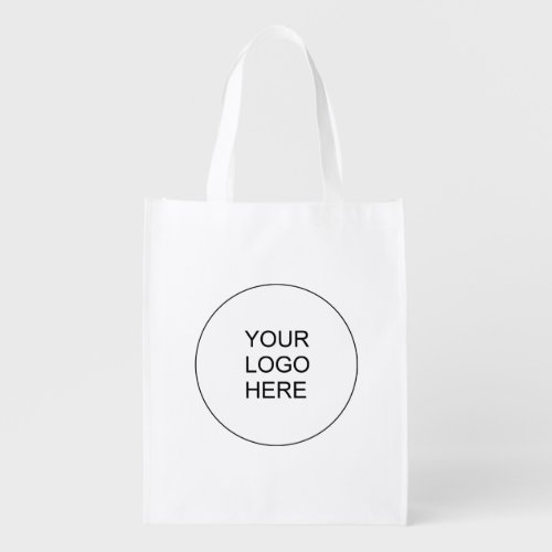 Double Sided Print Company Logo Here Shopping Grocery Bag