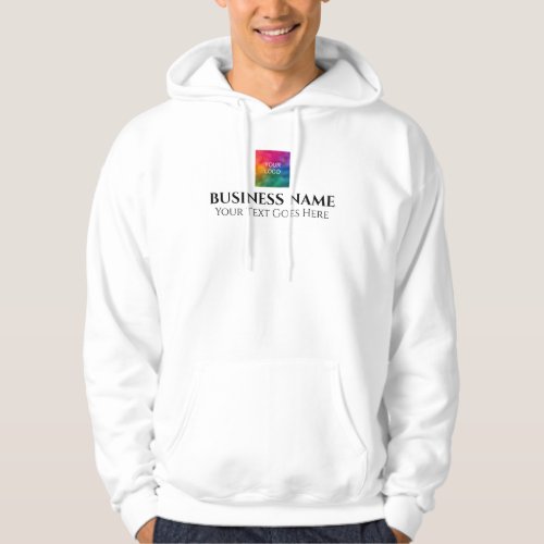 Double Sided Print Company Logo Here Template Mens Hoodie