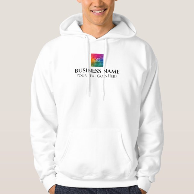 Double Sided Print Company Logo Here Template Mens Hoodie (Front)