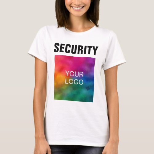 Double Sided Print Logo Here Womens Security T_Shirt