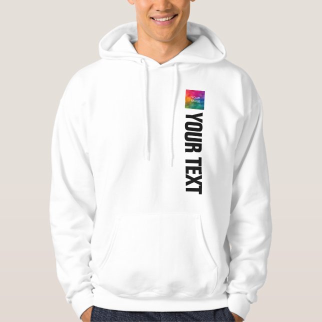 Double Sided Print Mens Modern Elegant Template Hoodie (Front)