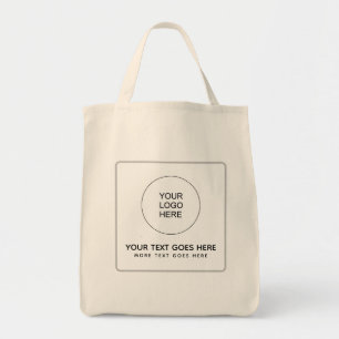Double Sided Print QR Code Upload Your Logo to Tote Bag